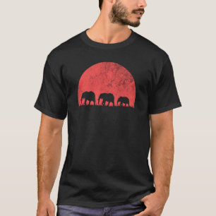 Elephant family on a walk in the african savannah T-Shirt