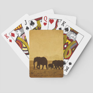 Elephant Family Playing Cards