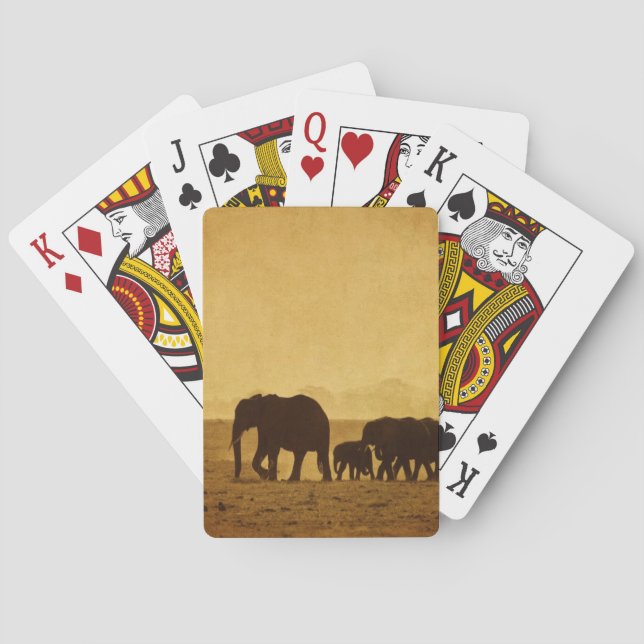 Elephant Family Playing Cards (Back)