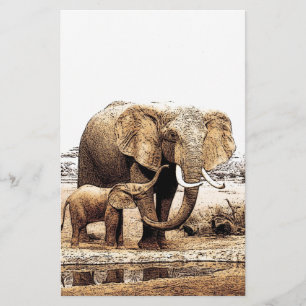 Elephant Family Stationery