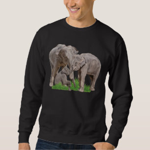 Elephant Family  Zookeeper Zoologist Wildlife Safa Sweatshirt