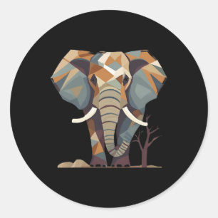 Elephant Fans' Stylish Artistic Save The Elephants Classic Round Sticker