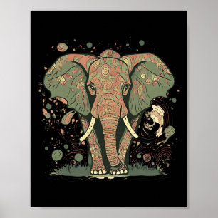 Elephant Fans' Stylish Artistic Save The Elephants Poster