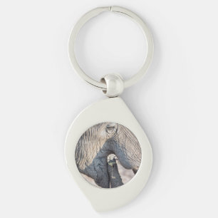 Elephant feeding key ring