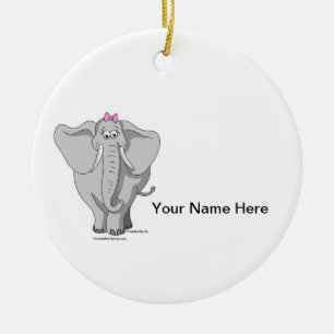 Elephant - Female Ceramic Tree Decoration