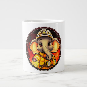 Elephant Firefighter Large Coffee Mug