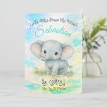 Elephant First Birthday Let's Make Some Big Noise