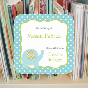 Elephant First Library book plate stickers