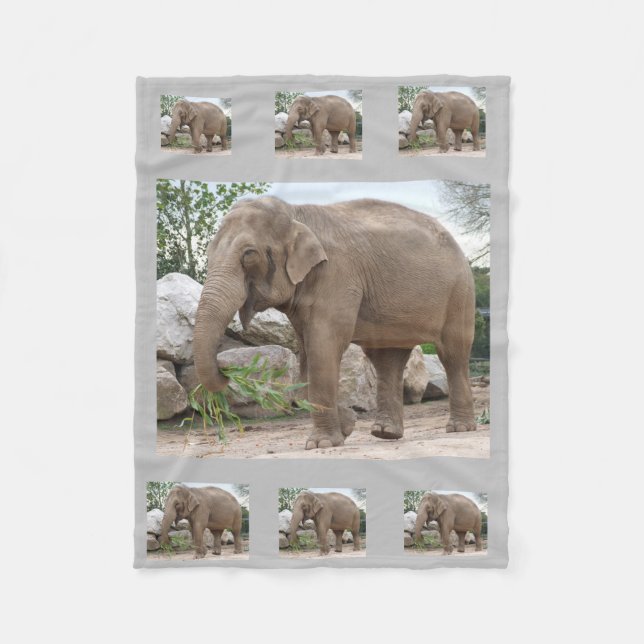 Elephant Fleece Blanket (Front)