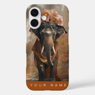 Elephant Floral Harmony iPhone 16 Case