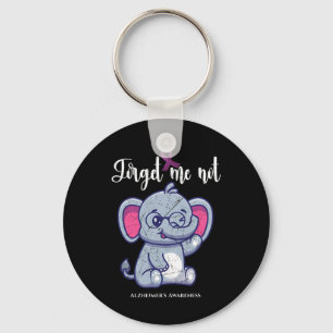 Elephant Flower Forget Me Not Alzheimerheimer Awar Key Ring