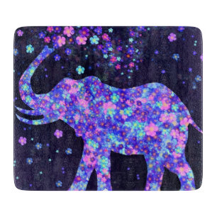 Elephant Flowers - Add Your Picture / Text / Name Cutting Board