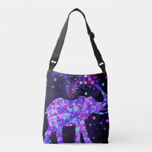 Elephant Flowers Crossbody Bag