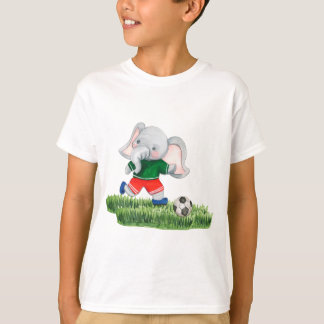 Elephant football player watercolor composition.  T-Shirt