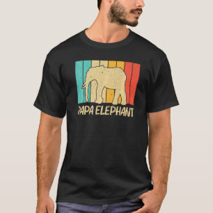 Elephant For Men Dad Indian Elephant Mammoth Vinta T-Shirt