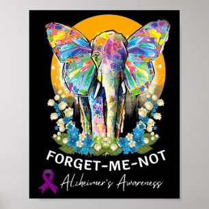 Elephant Forget-me-not Heimer’s Awareness Poster