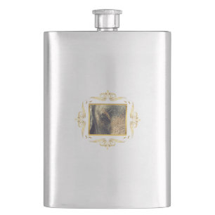 Elephant Framed Hip Flask