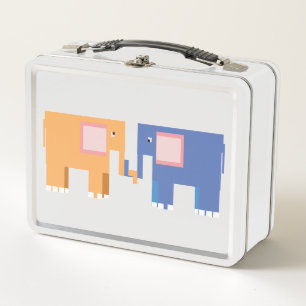 Elephant friends metal lunch box