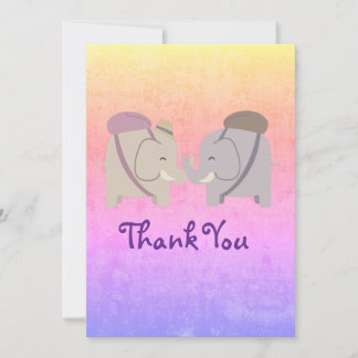elephant friends thank you card