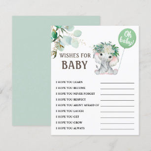 Elephant Gender Neutral Baby Shower Game
