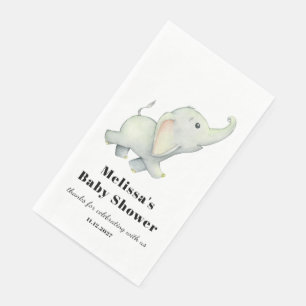 Elephant Gender Neutral Baby Shower Napkin