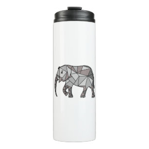 elephant geometric, bishop grey thermal tumbler