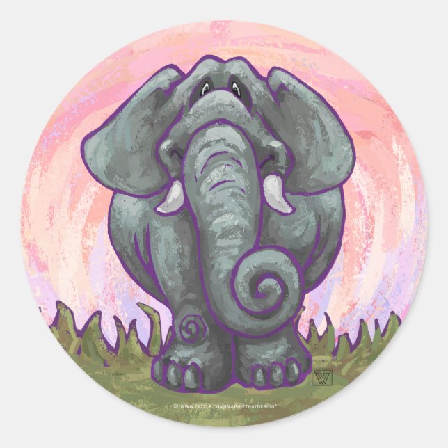 Elephant Gifts & Accessories Classic Round Sticker (Front)