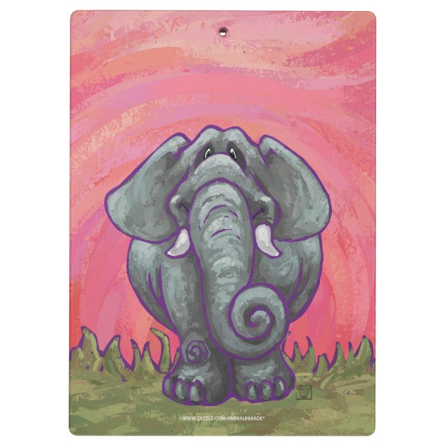 Elephant Gifts & Accessories Clipboard (Back)