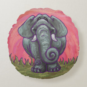 Elephant Gifts & Accessories Round Cushion