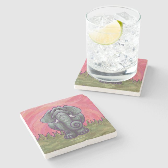 Elephant Gifts & Accessories Stone Coaster (Side)