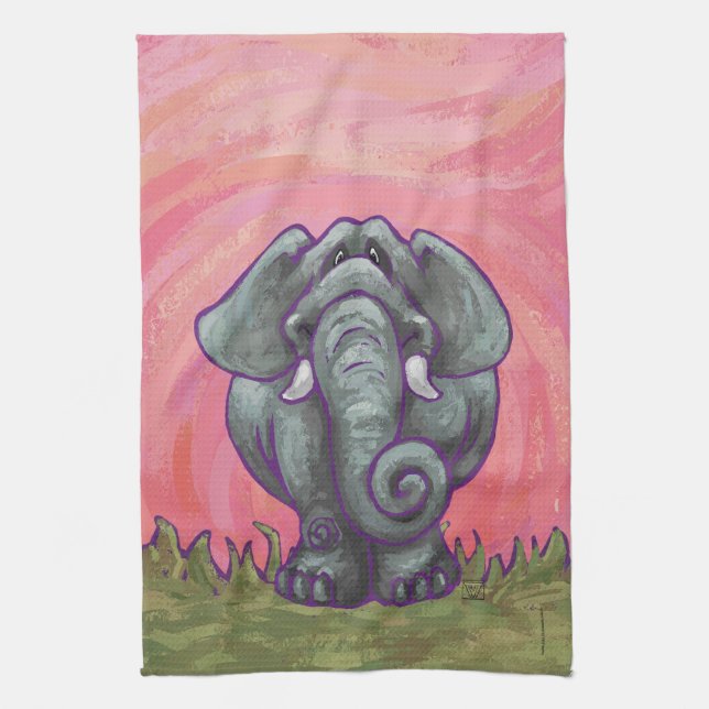 Elephant Gifts & Accessories Tea Towel (Vertical)