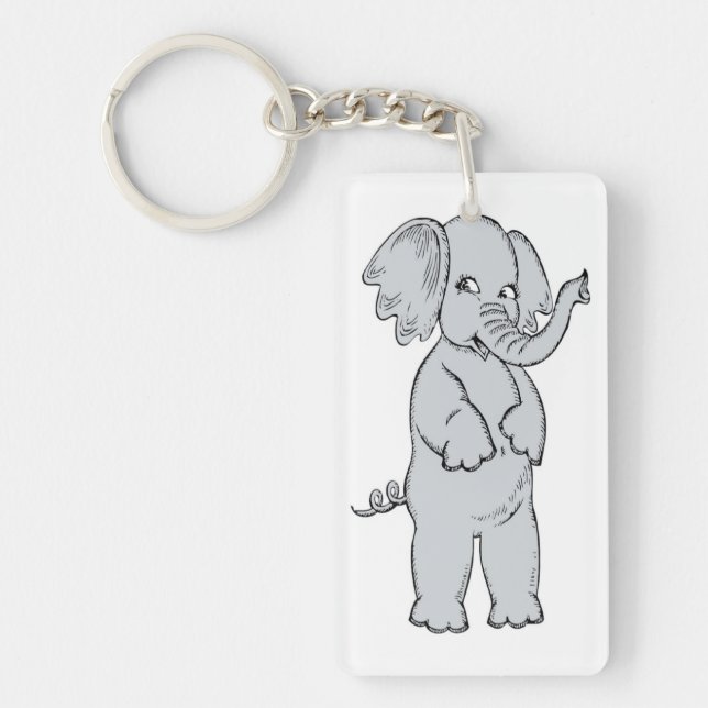 ELEPHANT GIRL KEY RING (Front)