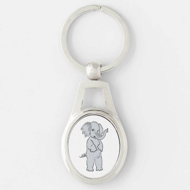 ELEPHANT GIRL KEY RING (Front)