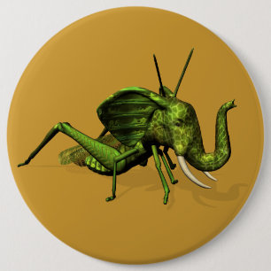 Elephant Grasshopper Crossbreed 6 Cm Round Badge