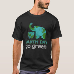 Elephant Green Nature Climate Protect Hour Day Ear T-Shirt