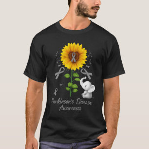Elephant Grey Ribbon Parkinson's Disease Awareness T-Shirt