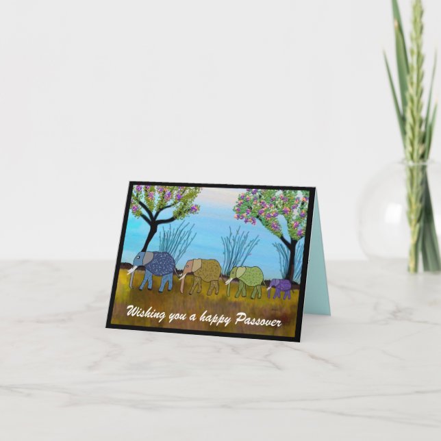 Elephant Habitat Passover Card (Front)