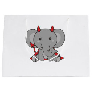 Elephant Halloween Cute Devil Kids Witches Costume Large Gift Bag