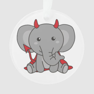 Elephant Halloween Cute Devil Kids Witches Costume Ornament