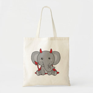 Elephant Halloween Cute Devil Kids Witches Costume Tote Bag