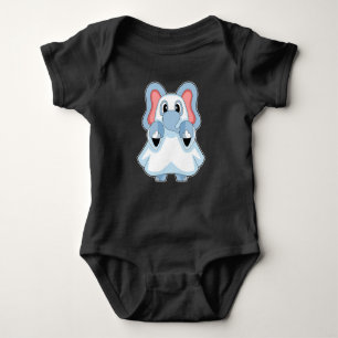Elephant Halloween Ghost Baby Bodysuit