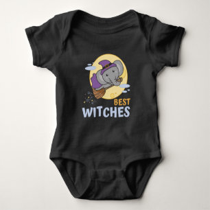 Elephant Halloween Witch Kids Witches Best Witches Baby Bodysuit