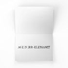 Elephant Happy Birthday Funny Age Blue and Gray