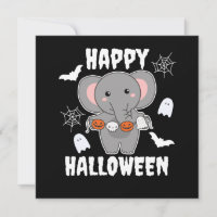 Elephant Happy Halloween Pumpkin Bat Costume