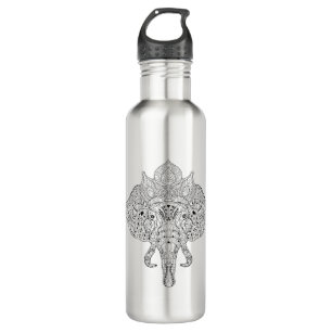 Elephant Head Inspired Doodle 710 Ml Water Bottle