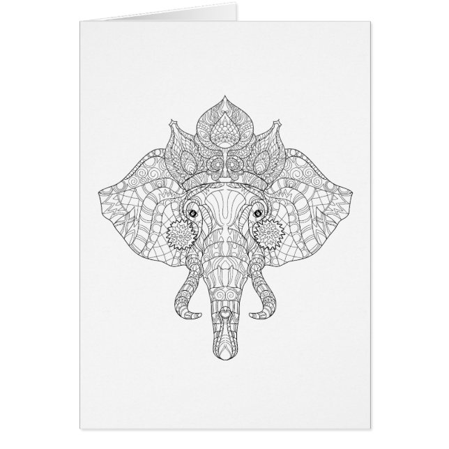Elephant Head Zendoodle (Front)