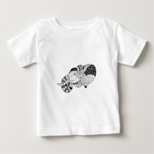Elephant Head Zenstyle Doodle Baby T-Shirt