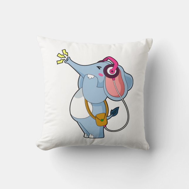 Elephant Headphone Music Cushion (Front)