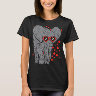 Elephant Heart Gles Cute Valentines Day Animal Lov T-Shirt