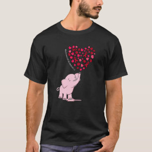 Elephant Heart Ribbon Brain Aneurysm Awareness Mon T-Shirt